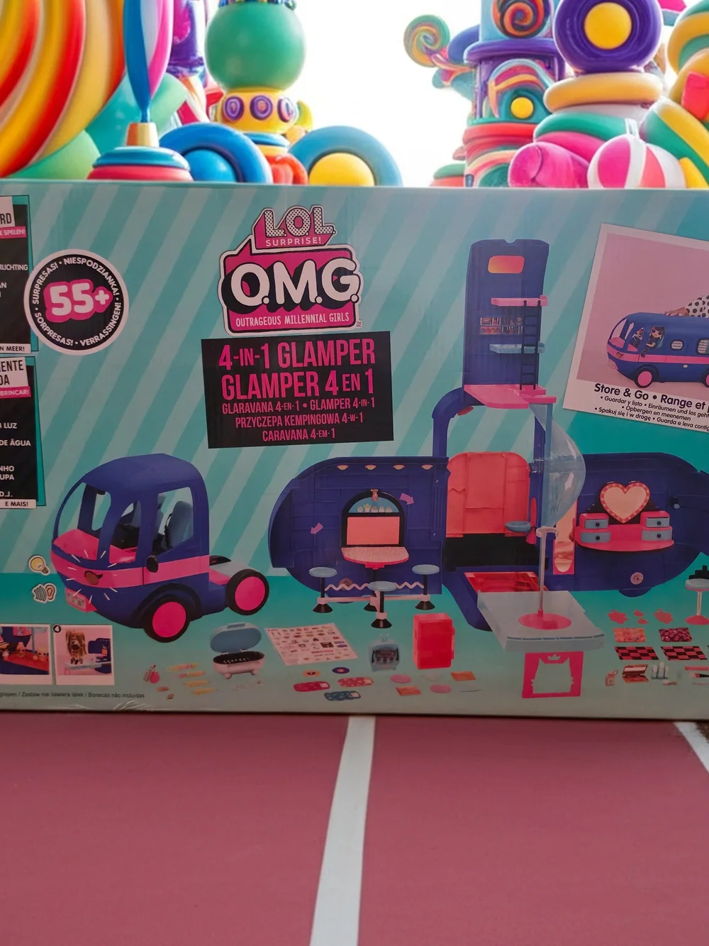 NIB L.O.L. Surprise! OMG 4-in-1 Glamper Playset With 55+ Surprises